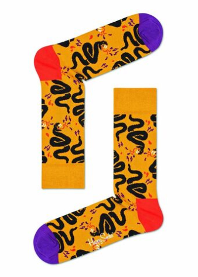 Носки унисекс Snake Sock со змеями (Размер: 29) (Цвет: оранжевый)