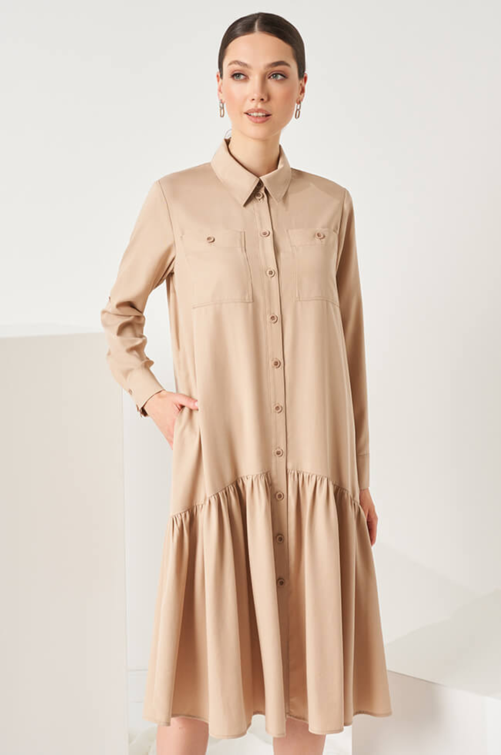51474 Платье женское (бежевый)