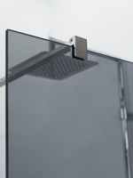 Душевая перегородка Cezares LIBERTA-L-2-80-GR-Cr профиль хром, стекло серое