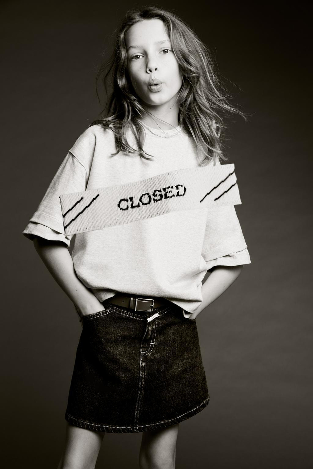 ZARA ДЖИНСОВАЯ ЮБКА, СИНИЙ