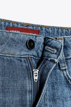 ZARA ДЖИНСЫ Z1975 WIDE LEG С ВЫСОКОЙ ПОСАДКОЙ, ВЫЦВЕТШИЙ СИНИЙ