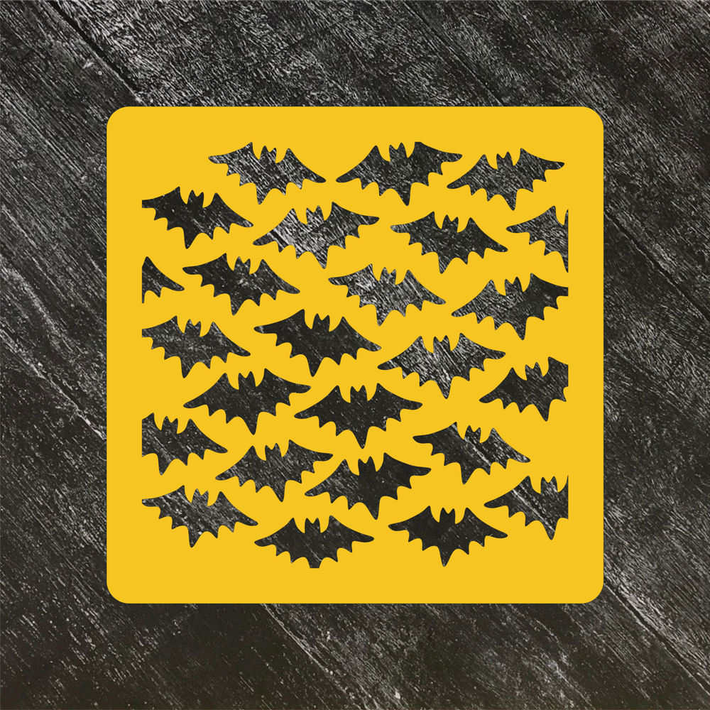 Трафарет Хэллоуин №3 Летучие мыши / Бетмен