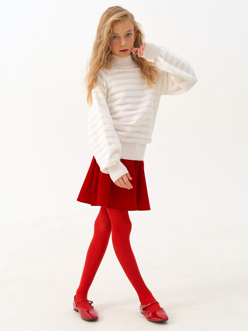 Джемпер для девочки AT1215 белый