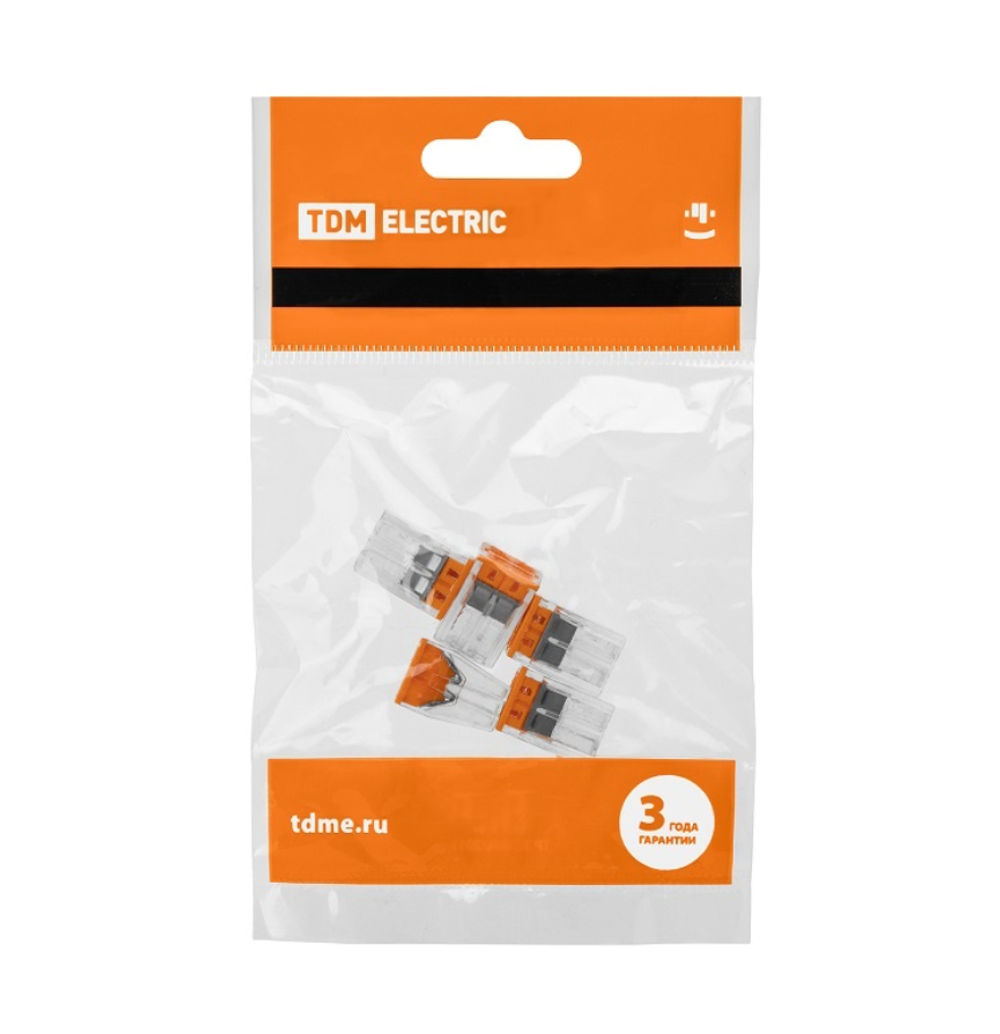 Клемма 2273-244 с пастой, 4 провода 1,0-2,5 мм2 (5 шт.) TDM 170191