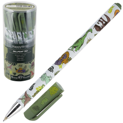 ~Ручка шариковая БРУНО ВИСКОНТИ узел 0,5/лин. письма 0,38 мм синяя ХэппиУайт Динозавры (20-0215/62)