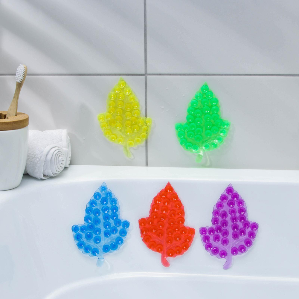 848084 Мини-коврик для ванны «Кленовый лист», 9×13,5 см, цвет МИКС