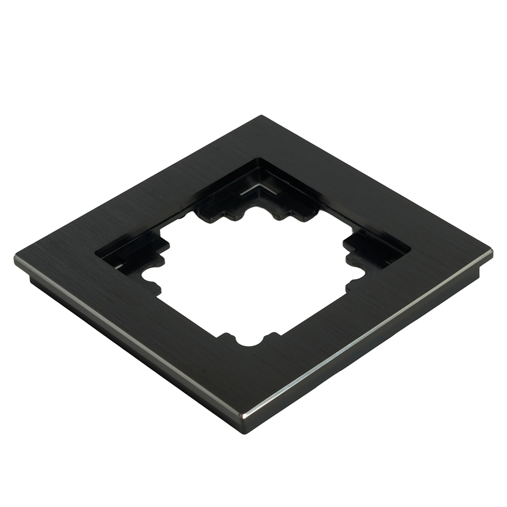 Рамка 1-местная, металл, STEKKER MFR00-7001-05, серия Катрин, черный 50012