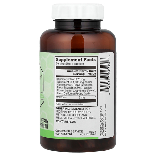 Vitacost, Sleep Support, 60 Liquid Capsules