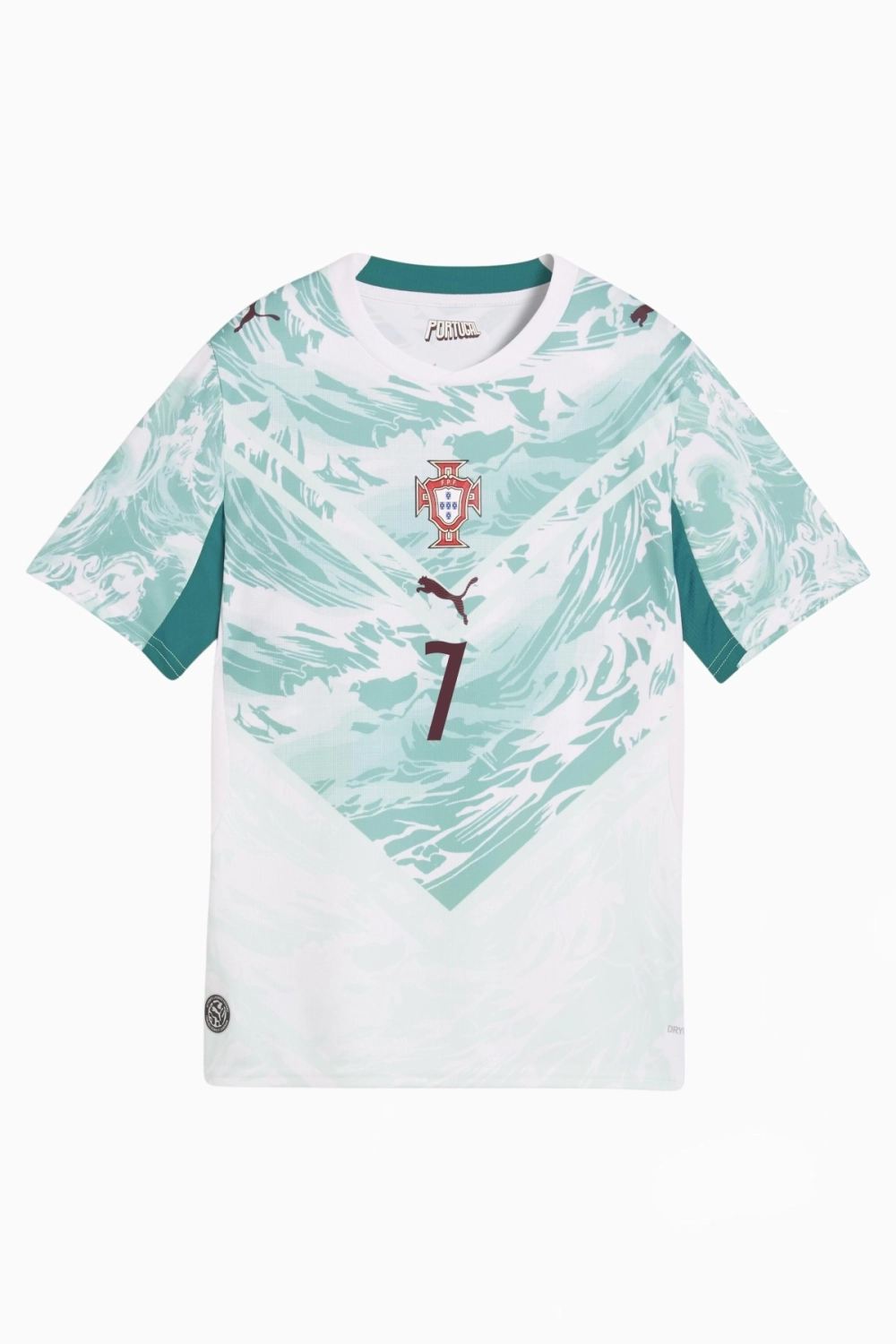 Футболка Puma Portugal 2026 Away Ronaldo 7 Junior - бирюзовый