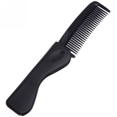 Расческа раскладная мужская, цвет черный, в раскладн виде 18см, в складном 10см