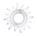 Прозрачное гелевое эрекционное кольцо-солнце ToyFa Basic 818004-1