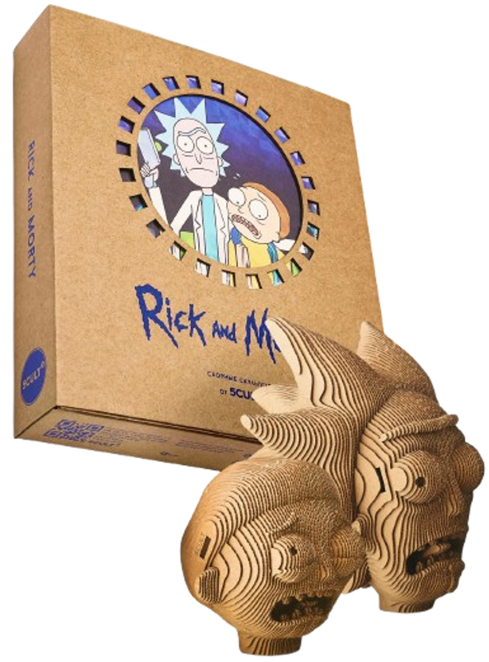 Картонный 3D пазл-конструктор Rick and Morty Рик и Морти