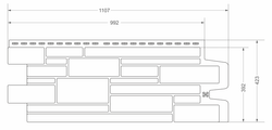 Фасадная панель Grand Line Камелот Стандарт Бежевый 0,39м2