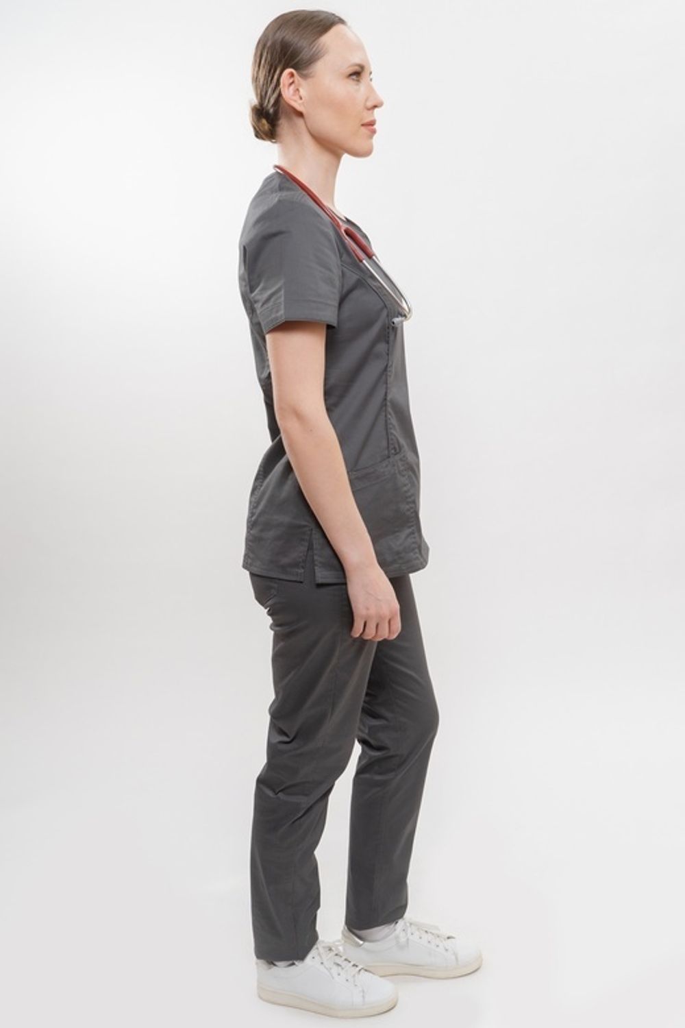 Медицинский топ Доктор Чехов арт. 5140 Wine Pewter