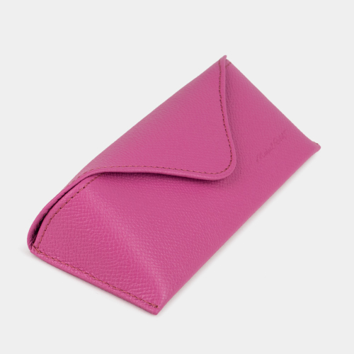 Футляр для очков Vision из кожи сафьяно, цвета фуксия