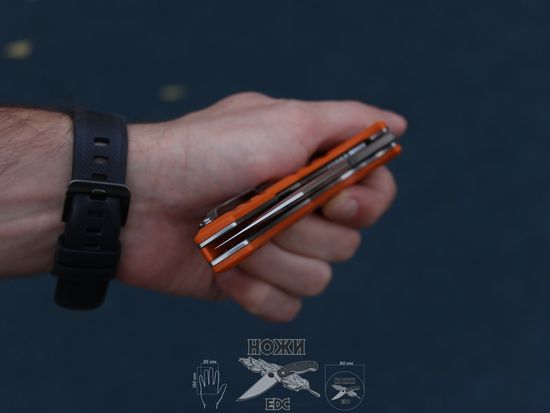 Складной нож НОКС Мангуст-2 336-009406 c клинком из стали D2, рукоять G10