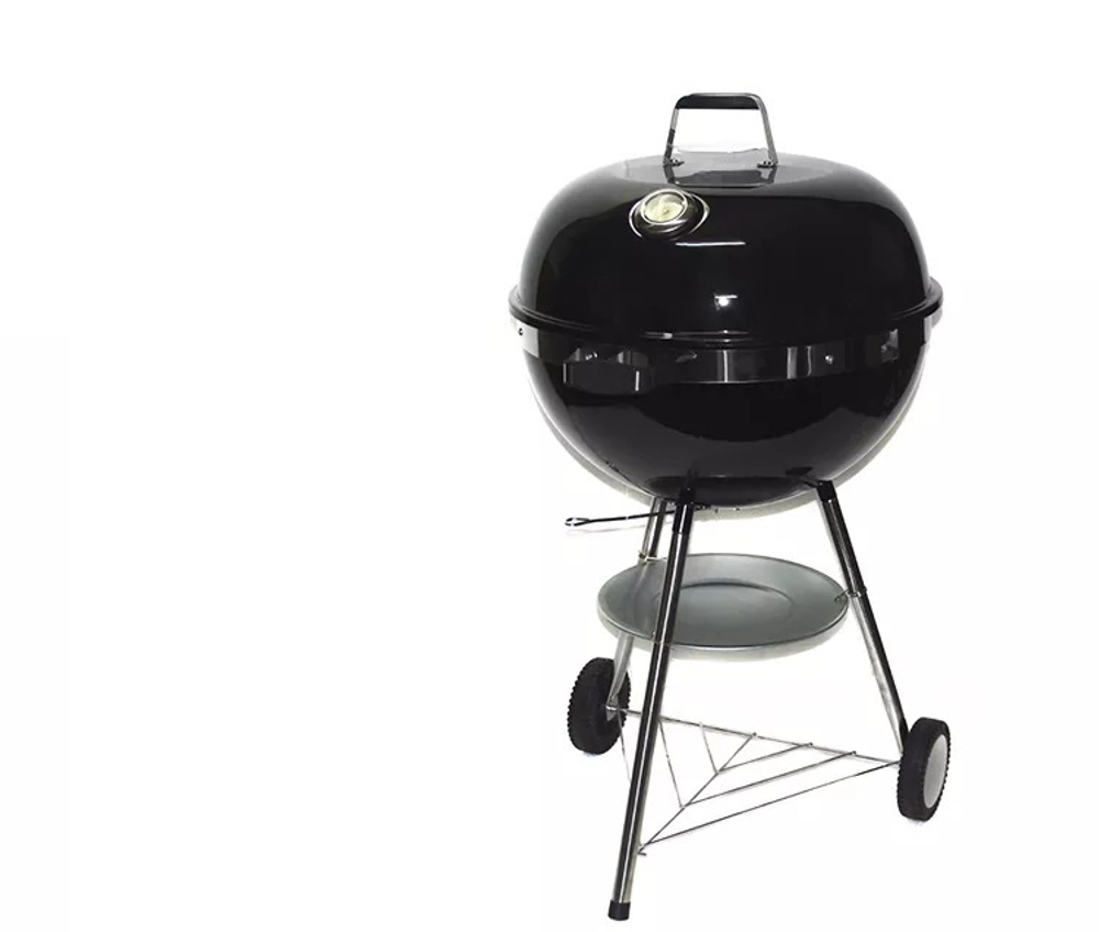 Угольный гриль барбекю Grill BBQ портативный, модель 22018B с хромированной решеткой