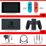 Игровая приставка Nintendo Switch OLED 64 ГБ, без игр, неоновый синий/неоновый красный