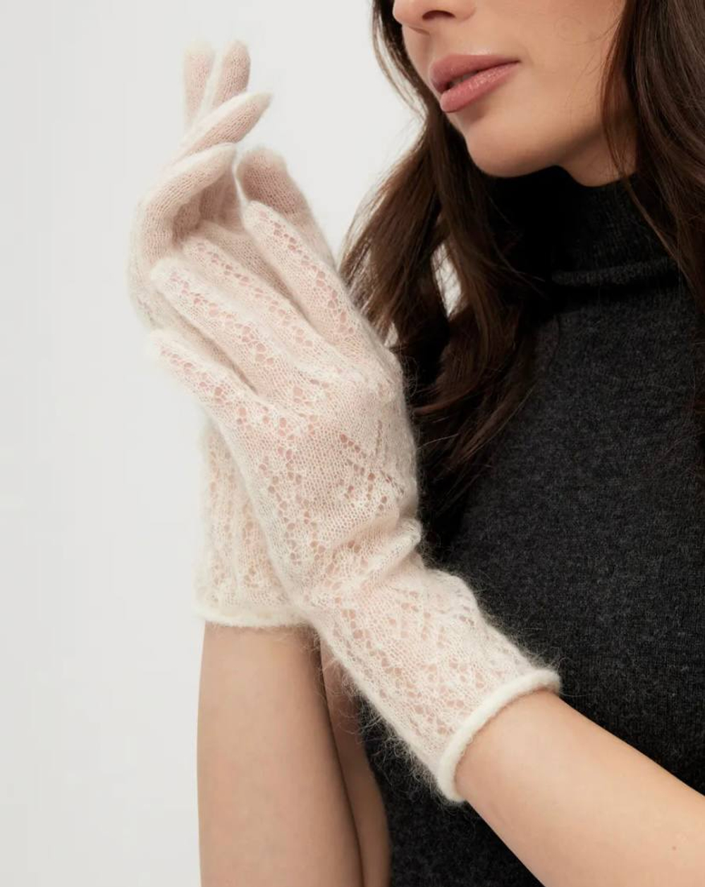 Перчатки ажурные ПЧ228-02 экрю