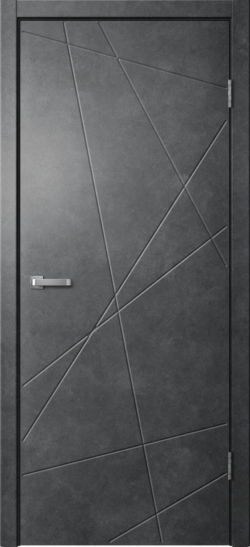 Межкомнатная дверь Line 01 Бетон тёмный