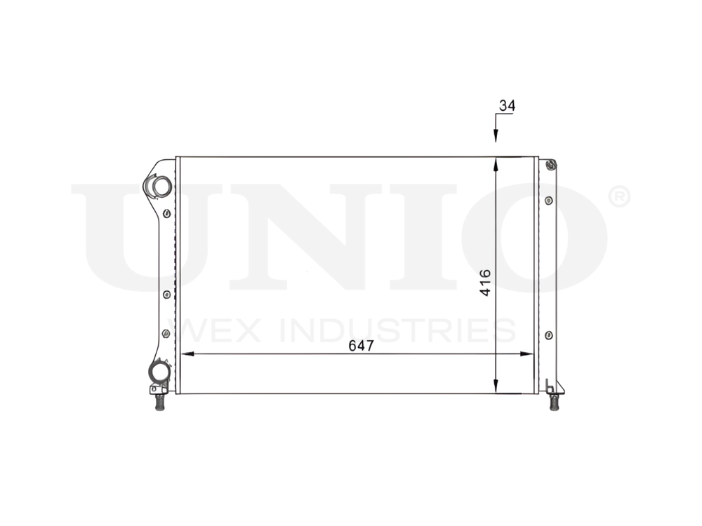 Радиатор охлаждения двигателя UNIO RAD-10117