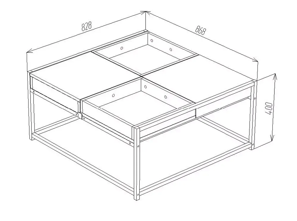 Стол журнальный "Аванти", (Дуб Вотан/Черный