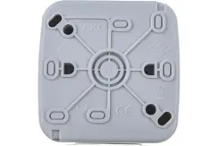 Розетка VIKO Palmiye с заземлением с крышкой накладная IP54 серая 04436