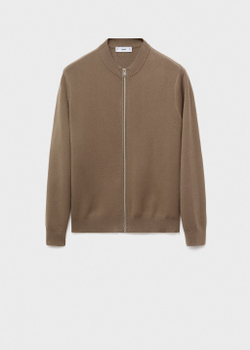 Вязаный кардиган с молнией