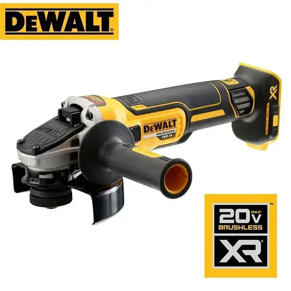 DEWALT DCG405 125MM бесщеточный аккумуляторный ползунковый переключатель маленькая угловая шлифовальная машина с тормозом отдачи 20 В электроинструменты 9000 об/мин