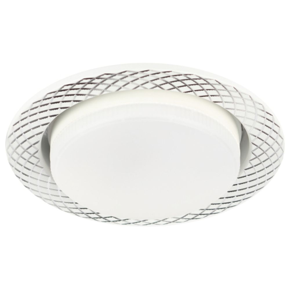 Встраиваемый светильник под лампу GX53 ЭРА KL 76 AL/WH/1 точечный белый