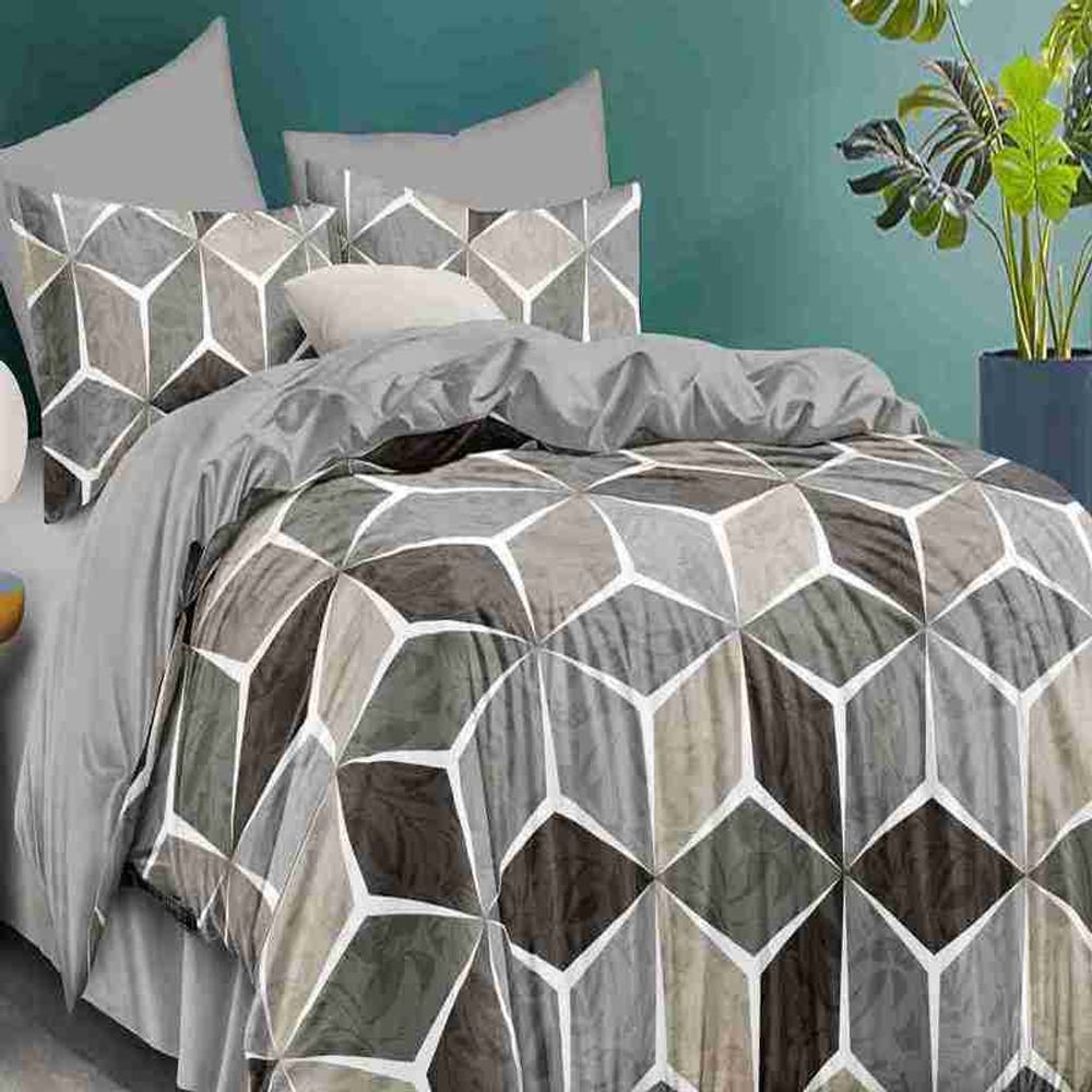 Комплект постельного белья "АВТ. 737", сатин, 100% хлопок, Россия. Пододеяльник на молнии!!!