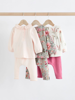 Лонгслив и легинсы в комплекте для малышей Next Q94-941, Розовый