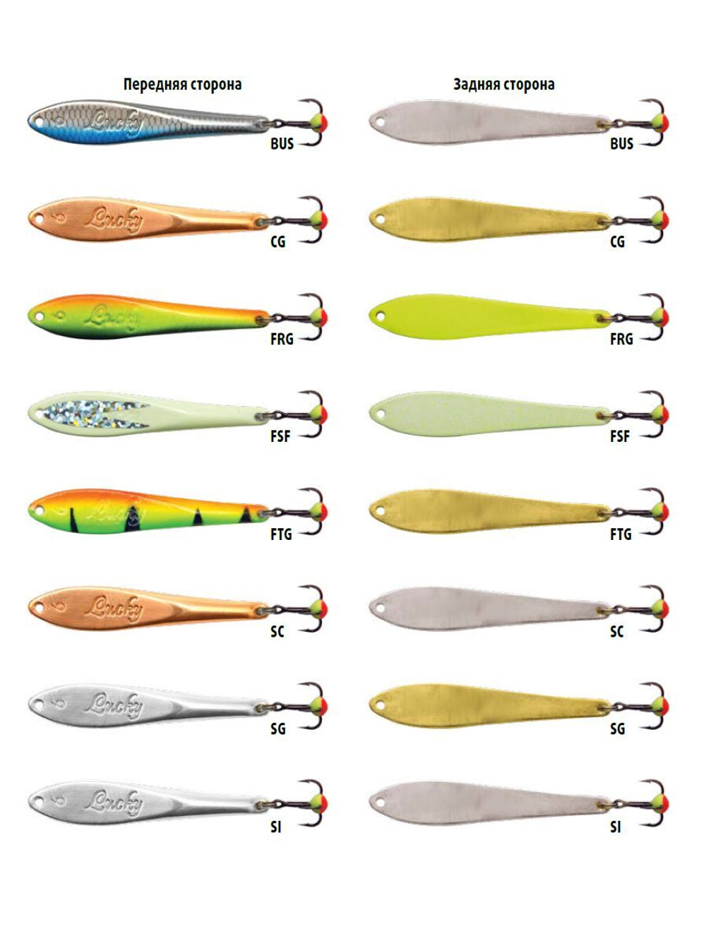 Блесна вертикальная Lucky WLU070005FRG 1 штука