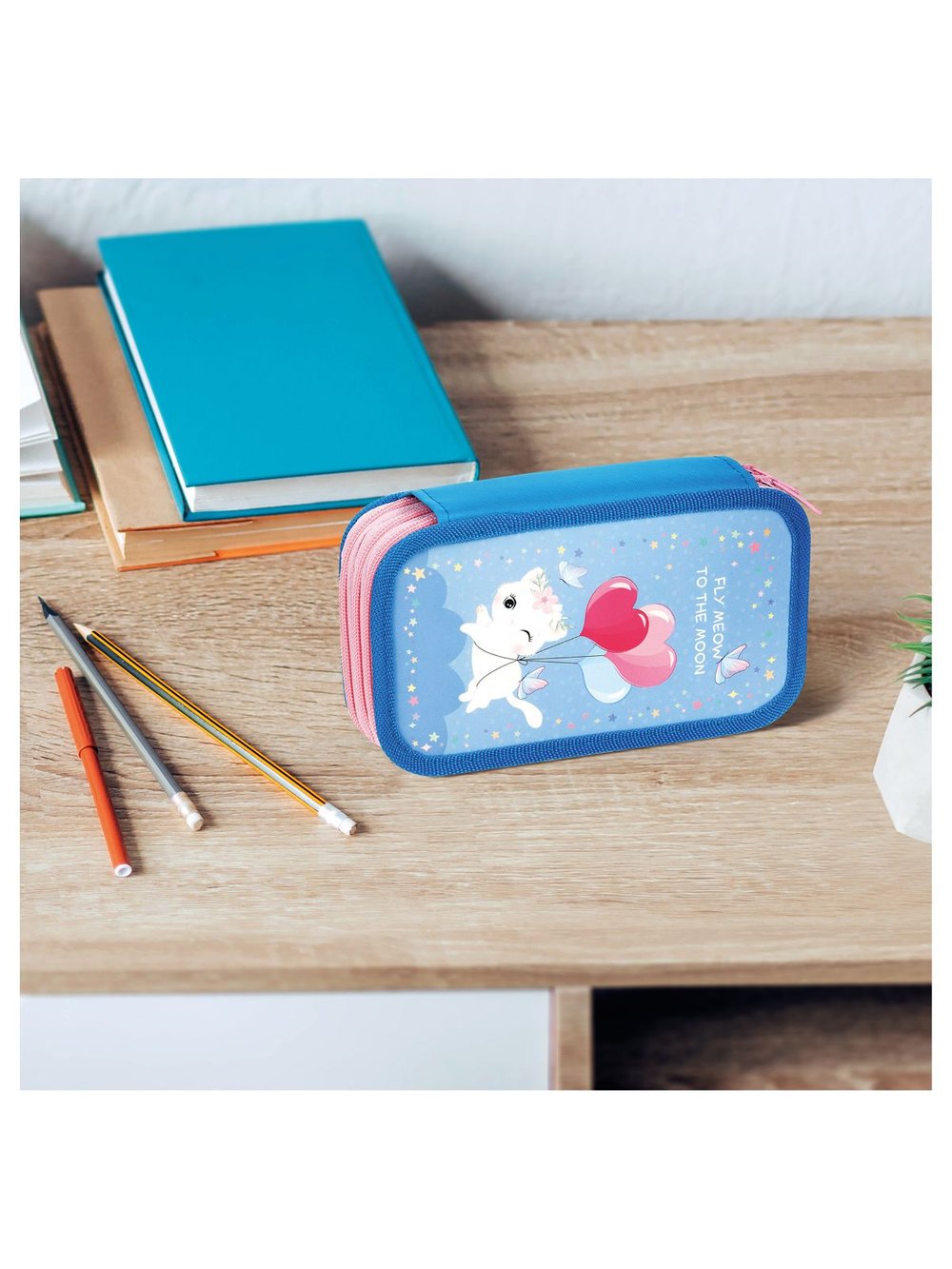 Пенал 3 отделения 19х11см ламинированный картон (ПК3-49707)