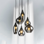 803067 Подвес PENTOLA 6х25W G9 ХРОМ/ДЫМЧАТЫЙ