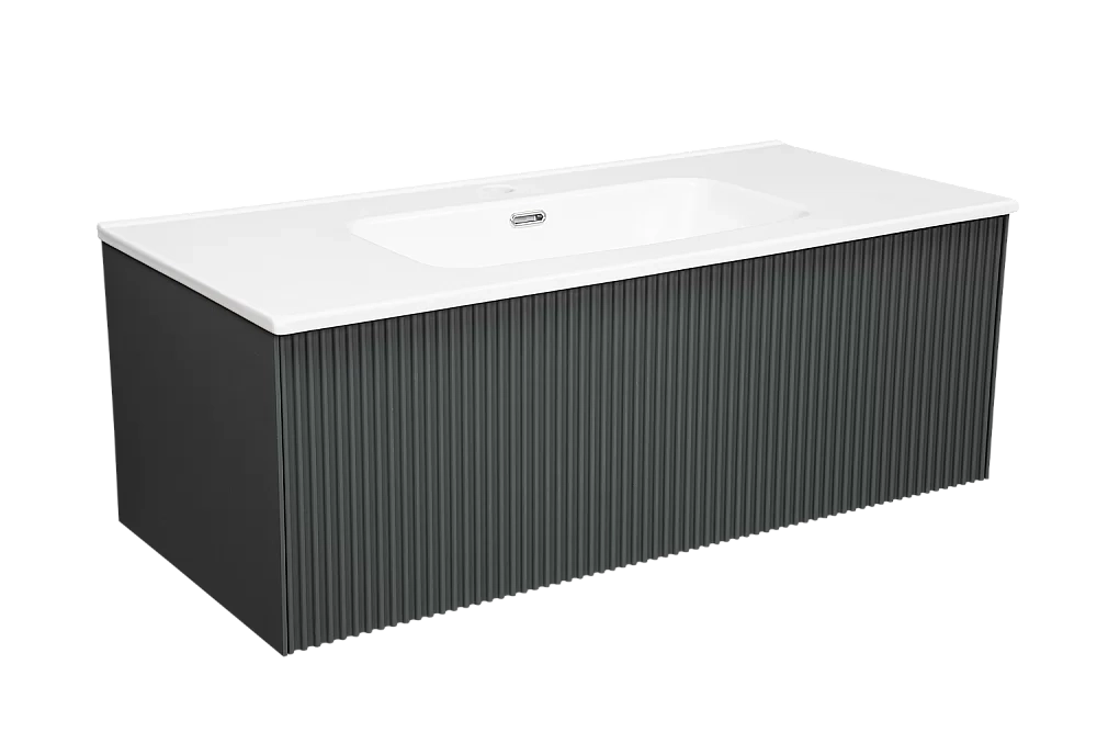 Тумба с раковиной LA FENICE TERRA Grigio 100 серая