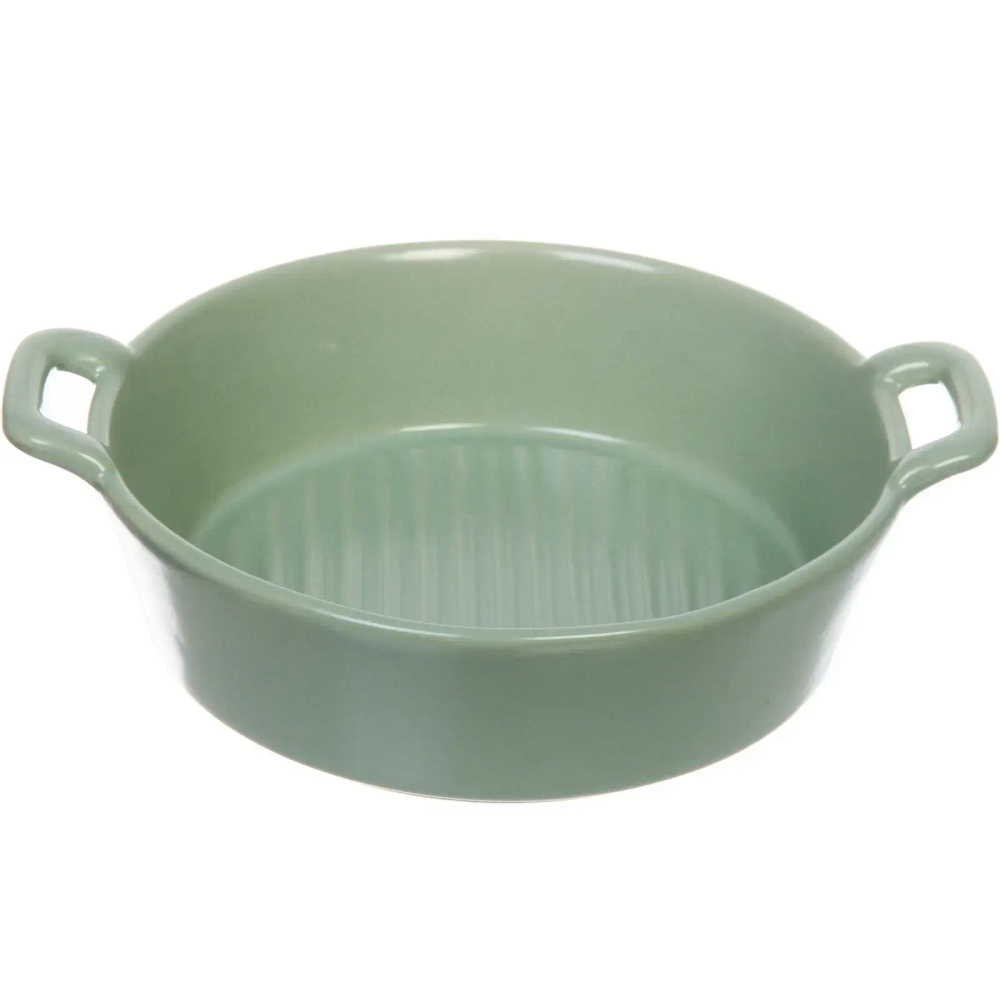 Форма керамическая для запекания «Акварель» 20,5*17*5,5см, нежно-зеленая