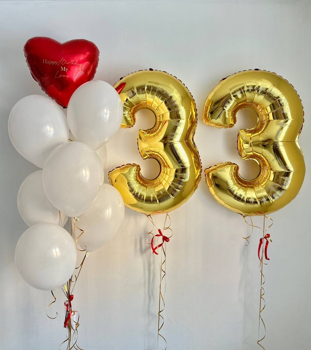 Воздушные шары цифры 33 №3101
