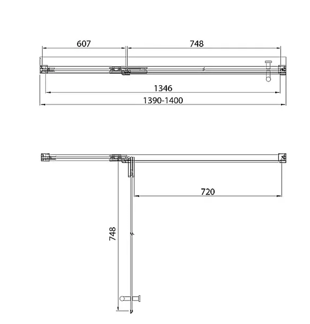 Душевая дверь Veconi Premium Alassio BB AL-140-11-BB-C4 140 стекло черное/профиль черный матовый