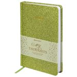 Ежедневник датированный 2022 А5 138x213 мм BRAUBERG "Sparkle", блестки, зеленый, 112827