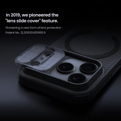 Чехол прозрачный тонированный c MagSafe на iPhone 17 Pro, серия CamShield Pro Magnetic (обновленная двойная защитная шторка для камеры) от Nillkin