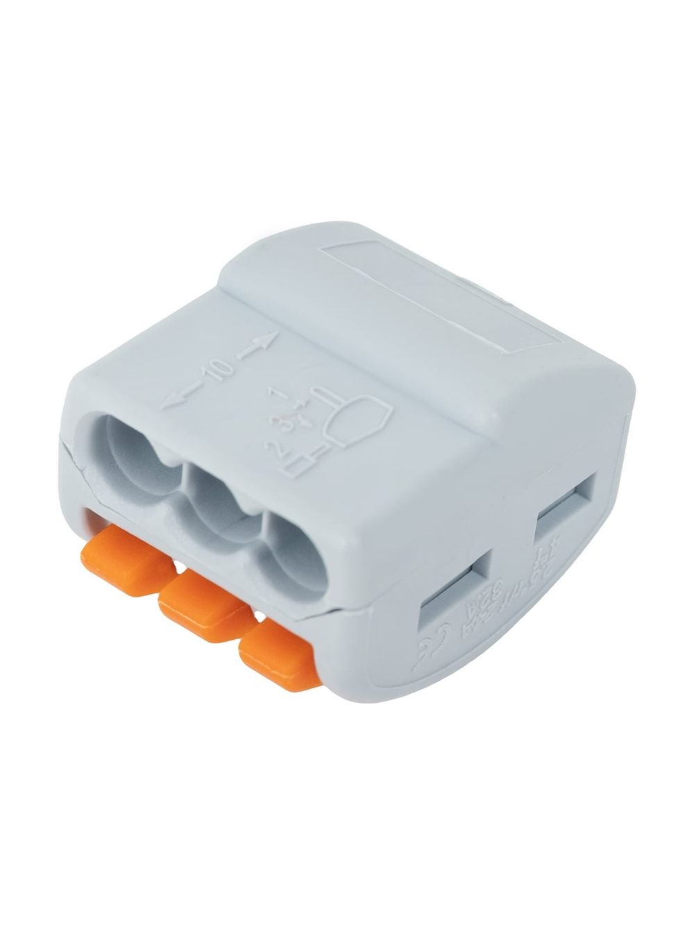 Gigant 3-х проводная клемма 100 шт/уп 0,08-2,5(4)мм² GCT-222-413-100