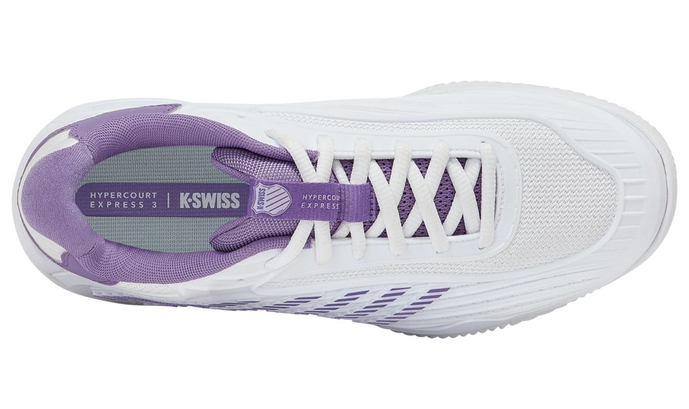 Женские теннисные кроссовки K-Swiss Hypercourt Express 3 Clay - white/purple haze/lunar rock