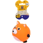 Игрушка резиновая с пищалкой «Лиса», цвет оранжевый, 8см (лейбл)