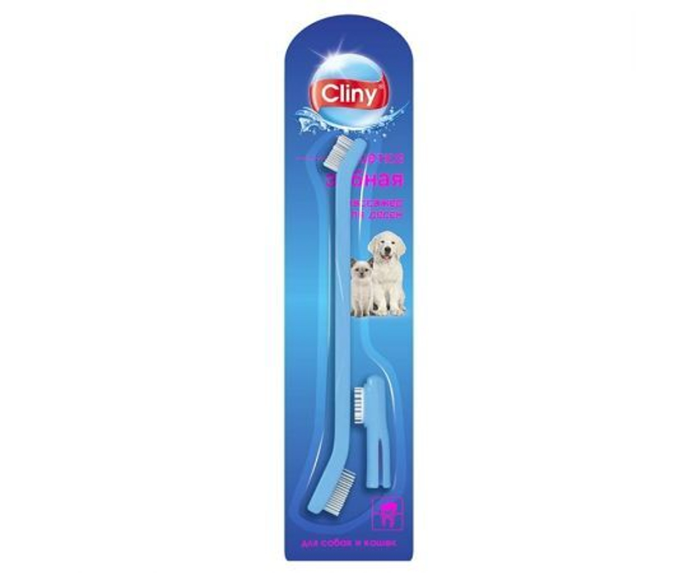Зубная щетка для собак и кошек Cliny