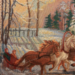 Декоративная наволочка из гобелена Тройка 47*47