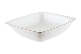 Салатник прямоуг. 190*170 мм. 650 мл. h=45 мм. Ретро коричневый край