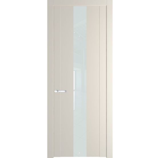 Межкомнатная дверь эмаль Profil Doors 1.9P кремовая магнолия стекло белей лак