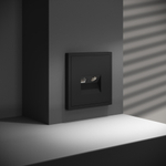 Розетка телевизионная встраиваемая VOLTUM S70 TV+RJ45 кат. 6, (черный матовый)