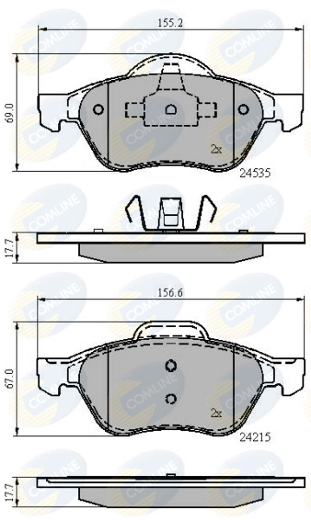 COMLINE - CBP02017-CML - Brake Pad Set, disc brake